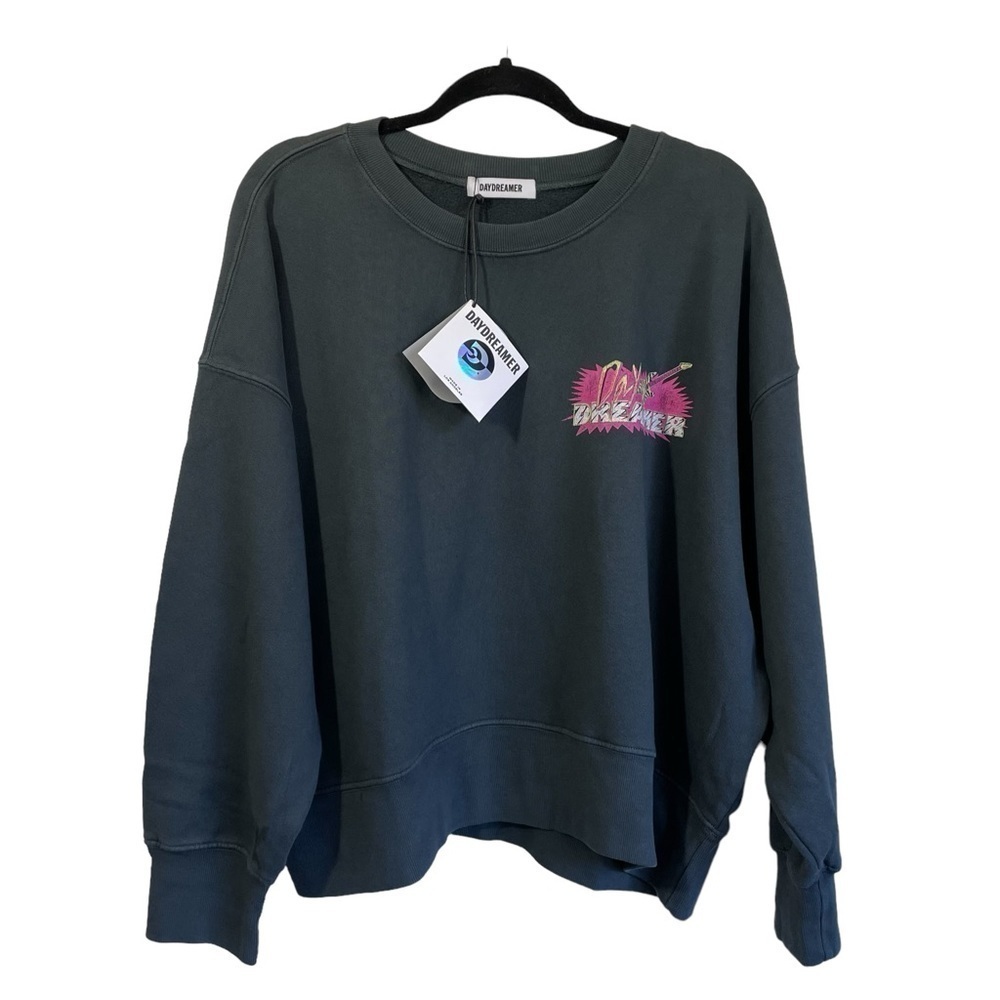 Daydreamer Retro Streetwear Guitar Cropped Sweatshirt Size 2X NWT - Picture 5 of 13